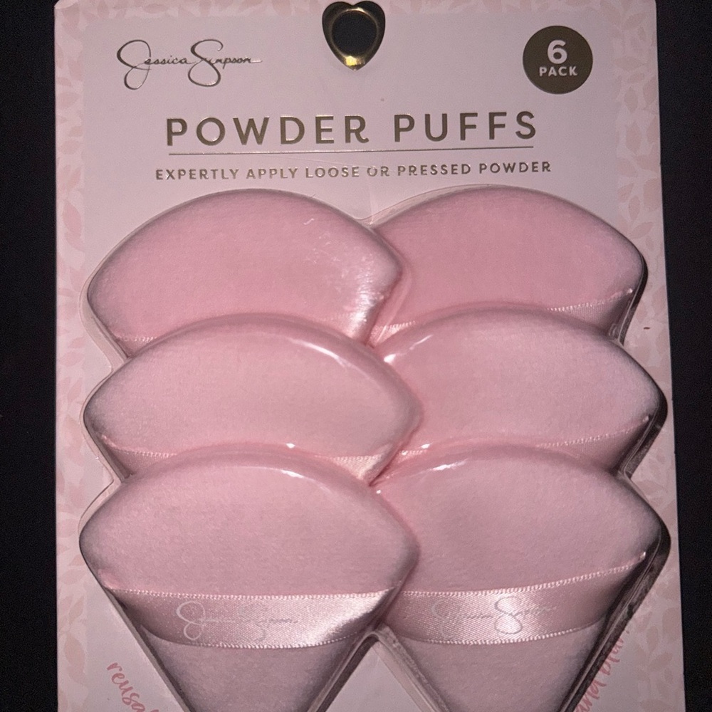 🛍️Jessica Simpson Pink Powder Puffs - 6 Pack🛍️